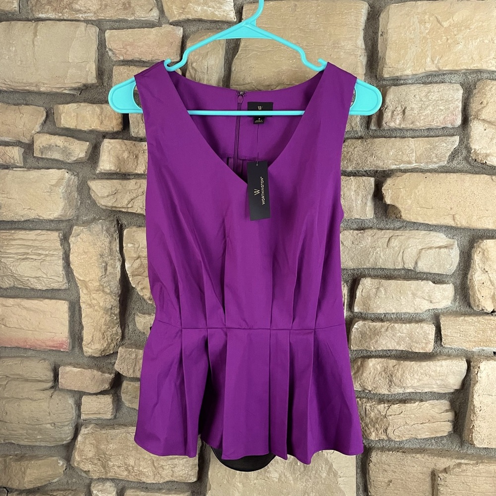 Sleeveless Business Casual Purple Blouse size S